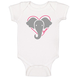 Be Kind To Elephants Ellen Baby One Piece Be Kind To Elephants Ellen Baby One Piece