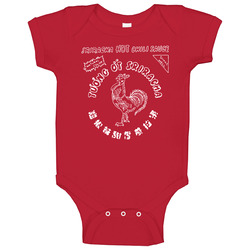 Sriracha Hot Chili Rooster Sauce Funny Baby One Piece Sriracha Hot Chili Rooster Sauce Funny Baby One Piece