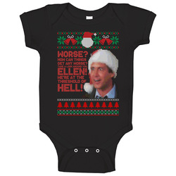 Threshold Of Hell Christmas Vacation Ugly Sweater Baby One Piece Threshold Of Hell Christmas Vacation Ugly Sweater Baby One Piece