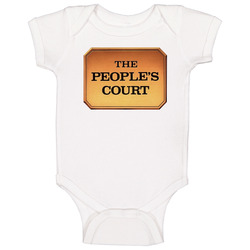 The People's Court Retro 80s Tv Show Logo Fan Baby One Piece The People's Court Retro 80s Tv Show Logo Fan Baby One Piece