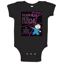 Harold And The Purple Crayon Classic Children's Storybook Cover Baby One Piece Harold And The Purple Crayon Classic Children's Storybook Cover Baby One Piece