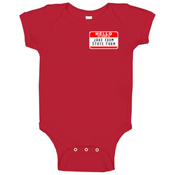 Hello My Name Is Jake From State Farm Funny Halloween Baby One Piece Hello My Name Is Jake From State Farm Funny Halloween Baby One Piece