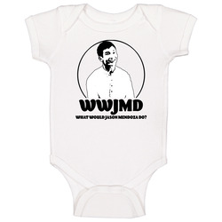 Wwjmd What Would Jason Mendoza Do The Good Place Fan Baby One Piece Wwjmd What Would Jason Mendoza Do The Good Place Fan Baby One Piece