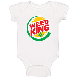 Weed King Bong King Burger King Parody Baby One Piece Weed King Bong King Burger King Parody Baby One Piece