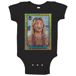 Jeff Spicoli Vintage Retro Sports Trading Card Distressed Look Baby One Piece Jeff Spicoli Vintage Retro Sports Trading Card Distressed Look Baby One Piece