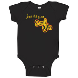 Just Let Your Soul Glo Coming To America Movie Fictional Brand Logo Baby One Piece Just Let Your Soul Glo Coming To America Movie Fictional Brand Logo Baby One Piece