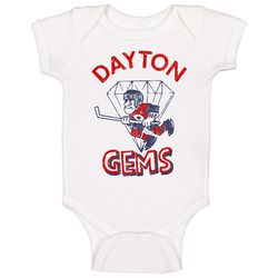 Dayton Gems International Hockey League Ihl Retro Sports Team Logo Baby One Piece Dayton Gems International Hockey League Ihl Retro Sports Team Logo Baby One Piece