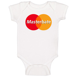 Masterbate Mastercard Logo Parody Baby One Piece Masterbate Mastercard Logo Parody Baby One Piece