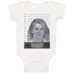 Tanya Harding Famous Sports Star Mugshot Police Department Baby One Piece Tanya Harding Famous Sports Star Mugshot Police Department Baby One Piece