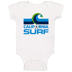 California Surf North American Soccer League Nasl Retro Team Logo Baby One Piece California Surf North American Soccer League Nasl Retro Team Logo Baby One Piece