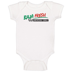 Baja Fresh Mexican Grill Food Restaurant Logo Baby One Piece Baja Fresh Mexican Grill Food Restaurant Logo Baby One Piece