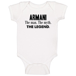 Armani The Man The Myth Legend Best Father's Day Gift Baby One Piece Armani The Man The Myth Legend Best Father's Day Gift Baby One Piece
