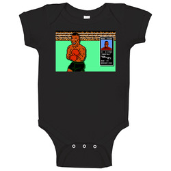 Mike Tyson Punch Out Boxer Card Retro Video Game Fan Baby One Piece Mike Tyson Punch Out Boxer Card Retro Video Game Fan Baby One Piece