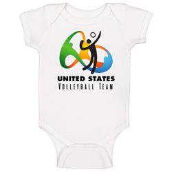 United States Volleyball Team Rio 2016 Olympic Event Logo Baby One Piece United States Volleyball Team Rio 2016 Olympic Event Logo Baby One Piece