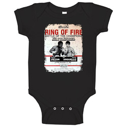 Aaron Pryor Vs Alexis Arguello Boxing Fight Card Baby One Piece Aaron Pryor Vs Alexis Arguello Boxing Fight Card Baby One Piece