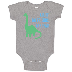 All My Friends Are Dead Funny Lonely Dinosaur Distressed Baby One Piece All My Friends Are Dead Funny Lonely Dinosaur Distressed Baby One Piece