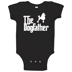 Standard Poodle Custom Dog Breed The Dogfather Black Baby One Piece Standard Poodle Custom Dog Breed The Dogfather Black Baby One Piece