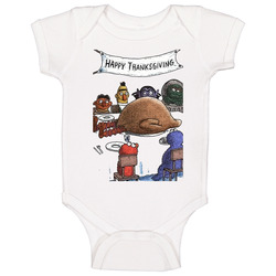 Sesame Street Thanksgiving Funny Baby One Piece Sesame Street Thanksgiving Funny Baby One Piece
