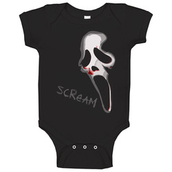 Scream Movie Horror Mask Baby One Piece Scream Movie Horror Mask Baby One Piece