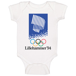 Lillehammer 1994 Winter Olympics Baby One Piece Lillehammer 1994 Winter Olympics Baby One Piece