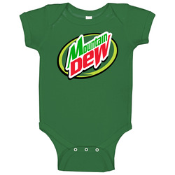 Mountain Dew Logo Green Baby One Piece Mountain Dew Logo Green Baby One Piece