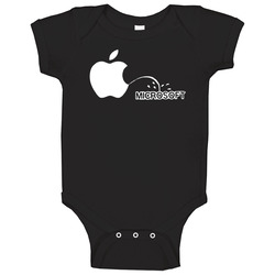 Apple Vs Microsoft Baby One Piece Apple Vs Microsoft Baby One Piece