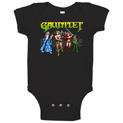 Gauntlet Arcade Retro Fantasy Video Game Baby One Piece Gauntlet Arcade Retro Fantasy Video Game Baby One Piece