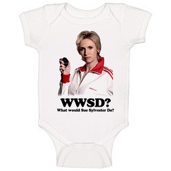 Sue Sylvester Glee Funny Baby One Piece