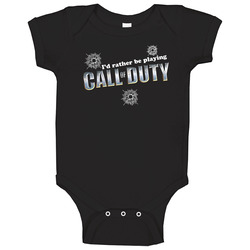 Id Rather Be Playing Call Of Duty Video Game Baby One Piece Id Rather Be Playing Call Of Duty Video Game Baby One Piece