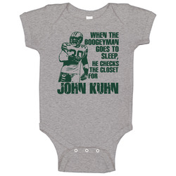John Kuhn Boogeyman Packers Baby One Piece John Kuhn Boogeyman Packers Baby One Piece