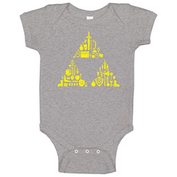 Triforce Weapons Zelda Video Game Baby One Piece Triforce Weapons Zelda Video Game Baby One Piece