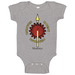House Martell Game Of Thrones Baby One Piece House Martell Game Of Thrones Baby One Piece