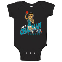 Rex Chapman Retro Basketball Caricature Baby One Piece Rex Chapman Retro Basketball Caricature Baby One Piece