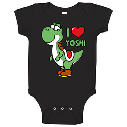 I Love Yoshi Super Mario Bros Nest Baby One Piece I Love Yoshi Super Mario Bros Nest Baby One Piece