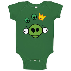 Angry Birds Green King Pig Baby One Piece Angry Birds Green King Pig Baby One Piece