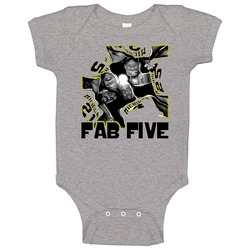Fab Five Basketball Webber Jalen Rose Baby One Piece Fab Five Basketball Webber Jalen Rose Baby One Piece