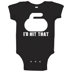 Funny Curling I'd Hit That Baby One Piece Funny Curling I'd Hit That Baby One Piece