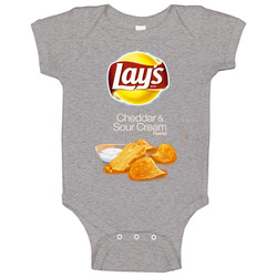 Lay's Cheddar And Sour Cream Potato Chips Bag Costume Baby One Piece