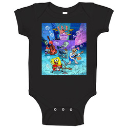 Spongebob And The Hi Seas Fictional Music Group Fan Baby One Piece Spongebob And The Hi Seas Fictional Music Group Fan Baby One Piece