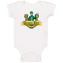 Green Dot Stables Burger Food Fan Baby One Piece Green Dot Stables Burger Food Fan Baby One Piece