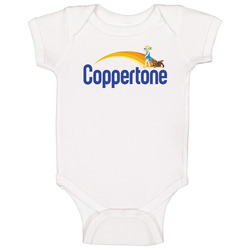Coppertone Sunscreen Mascot Logo Baby One Piece Coppertone Sunscreen Mascot Logo Baby One Piece