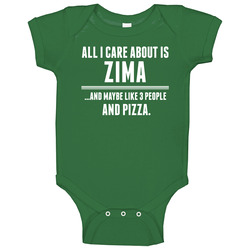 All I Care About Is Zima Funny Name Baby One Piece All I Care About Is Zima Funny Name Baby One Piece