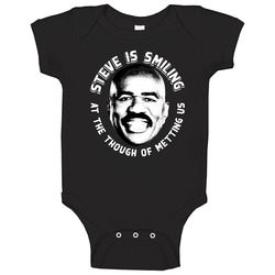 Family Feud Steve Smiling Meeting Us Baby One Piece Family Feud Steve Smiling Meeting Us Baby One Piece