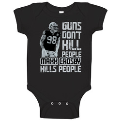 Guns Dont Kill Maxx Crosby Kills People Las Vegas Football Baby One Piece Guns Dont Kill Maxx Crosby Kills People Las Vegas Football Baby One Piece