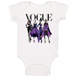Vogue Maleficent Cruella Ursula Queen Parody Famous Female Cartoon Villains Baby One Piece Vogue Maleficent Cruella Ursula Queen Parody Famous Female Cartoon Villains Baby One Piece