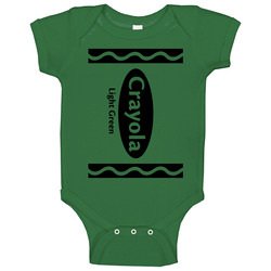 Crayola Light Green Color Crayon Funny Halloween Group Costume Baby One Piece Crayola Light Green Color Crayon Funny Halloween Group Costume Baby One Piece