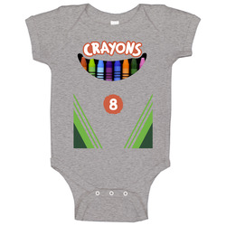Crayons 8 Box Funny Halloween Costume Idea Baby One Piece Crayons 8 Box Funny Halloween Costume Idea Baby One Piece
