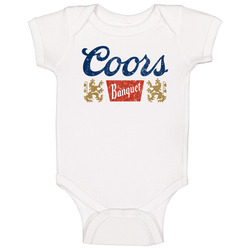 Coors Banquet Retro Vintage Look Logo Beer Label Baby One Piece