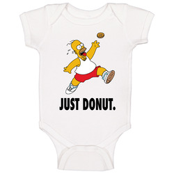 Just Donut Funny Homer Simpson Simpsons Cartoon Just Do It Logo Parody Baby One Piece Just Donut Funny Homer Simpson Simpsons Cartoon Just Do It Logo Parody Baby One Piece