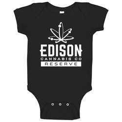 Edison Cannabis Reserve Weed Company Logo Baby One Piece Edison Cannabis Reserve Weed Company Logo Baby One Piece